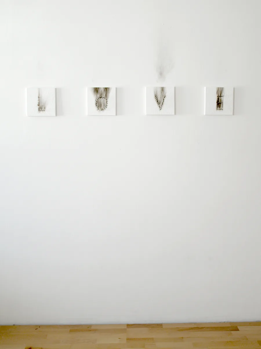 what love looks like (when you can't keep the fire burning), the four panels seen from further back