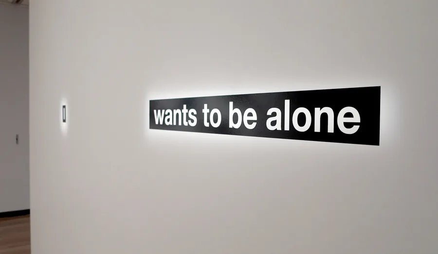 alone, text-installation, dimensions variable, ©2014