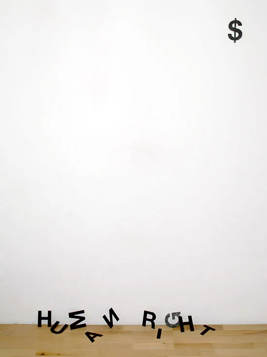 human right$, text-installation, dimensions variable, ©2012