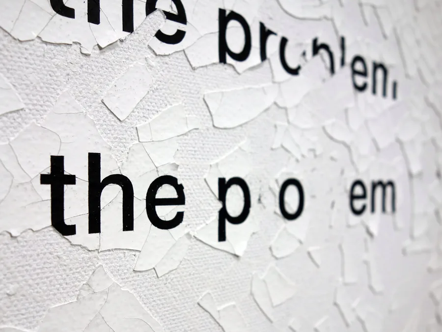 the solution, detail, the problem turning into the poem