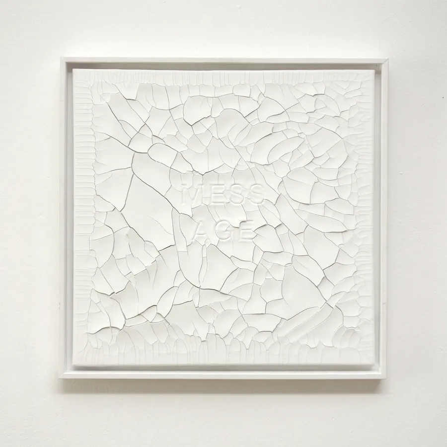 we live in the mess age, 50cm x 50cm, dispersion paint on canvas, framed, © 2020