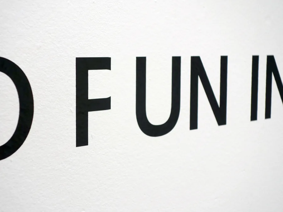 no fun intended, detail, the gap inside the word fun