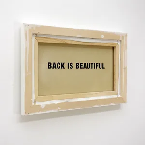 back is beautiful, 30cm x 50cm, acrylic on backside of canvas, framed, © 2012/2020