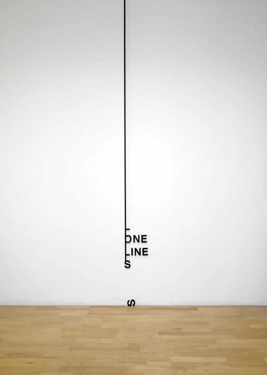 loneliness (one line), text-installation with wooden letters, ©2018