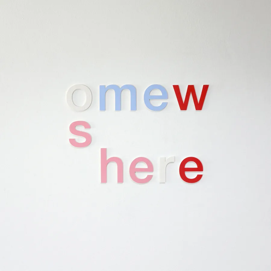 somewhere, colored wooden letters, ©2010/2019