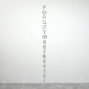 countdown, text-installation with mirror letters, ©2019