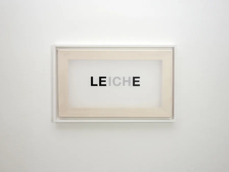 leiche (zwischen luv und lee), 30cm x 50cm, acrylic on transparent voile, framed, ©2018