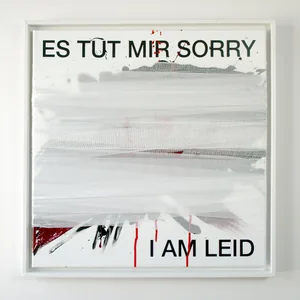i am leid, 50cm x 50cm, acrylic on canvas, bandage, framed, ©2016