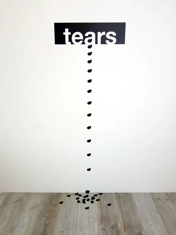 tears, text-installation, ©2012/2016
