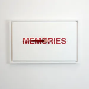 memories, 30cm x 50cm, acrylic on canvas, partly sliced, stitched, plaster cast (framed), © 2009/2016