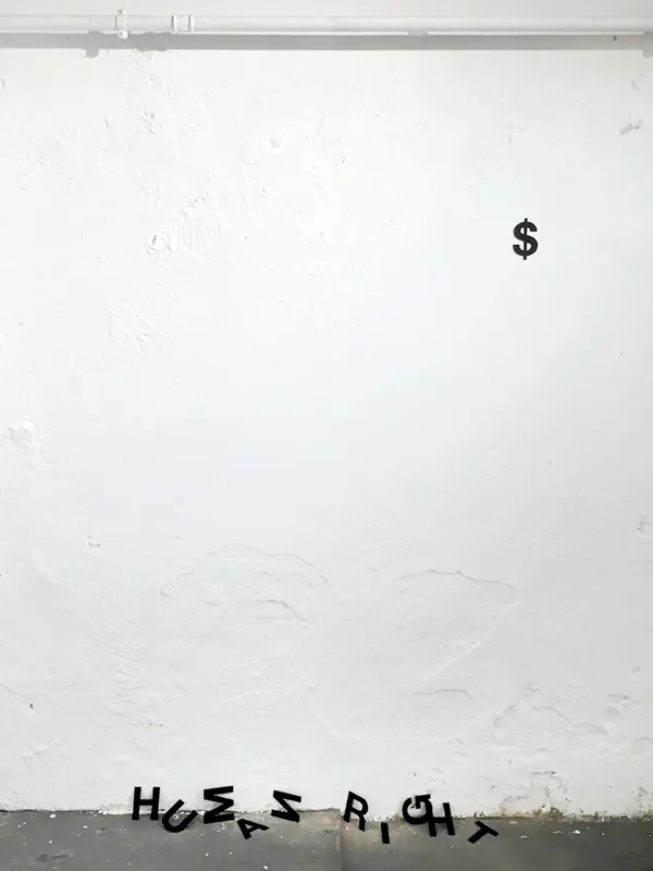 human right$, text-installation, ©2012/2016