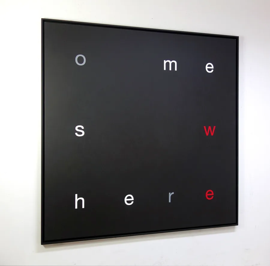 somewhere, the work on the wall