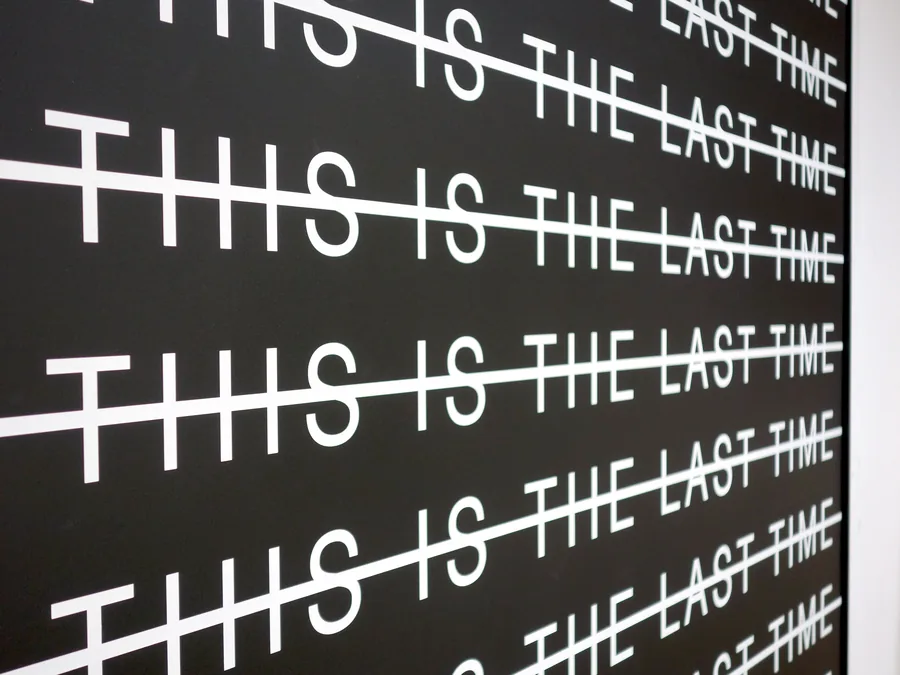 the lost time, seen from the side, every line struck through