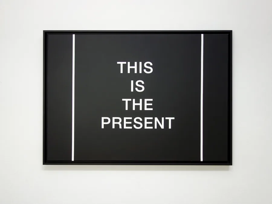 the present is a present, 70cm x 100cm, acrylic on canvas, framed, ©2023