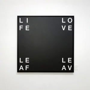 four seasons, 100cm x 100cm, acrylic on canvas, wooden letter, framed, ©2021
