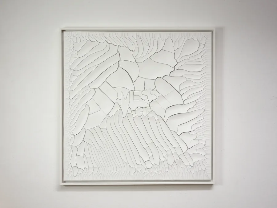 we live in the mess age, 80cm x 80cm, dispersion paint on canvas, framed, ©2021