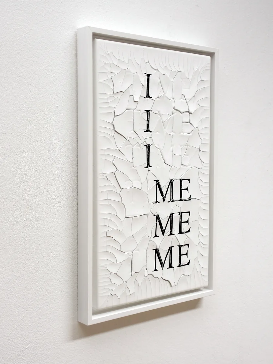 modern times, the framed work seen from the side