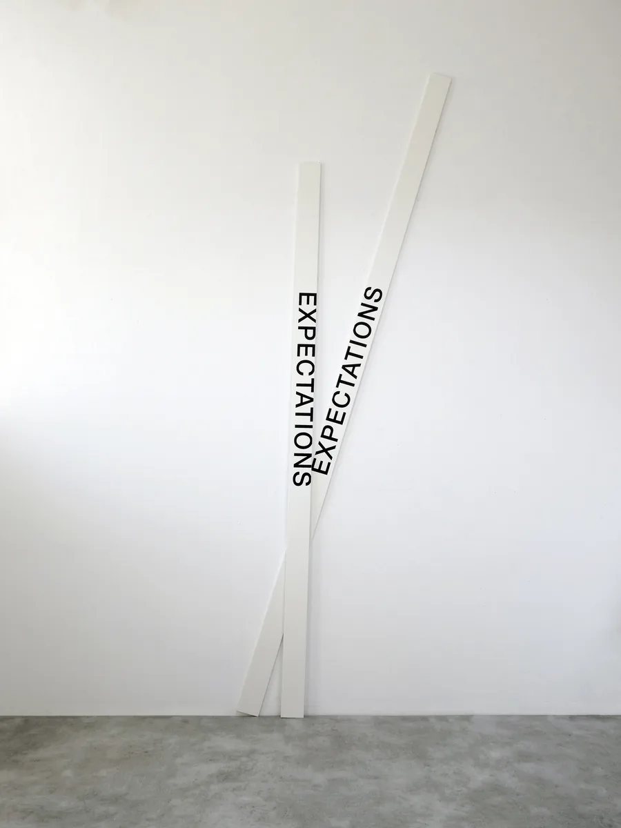 expectations meet sometimes, text-installation, dimensions variable, ©2023