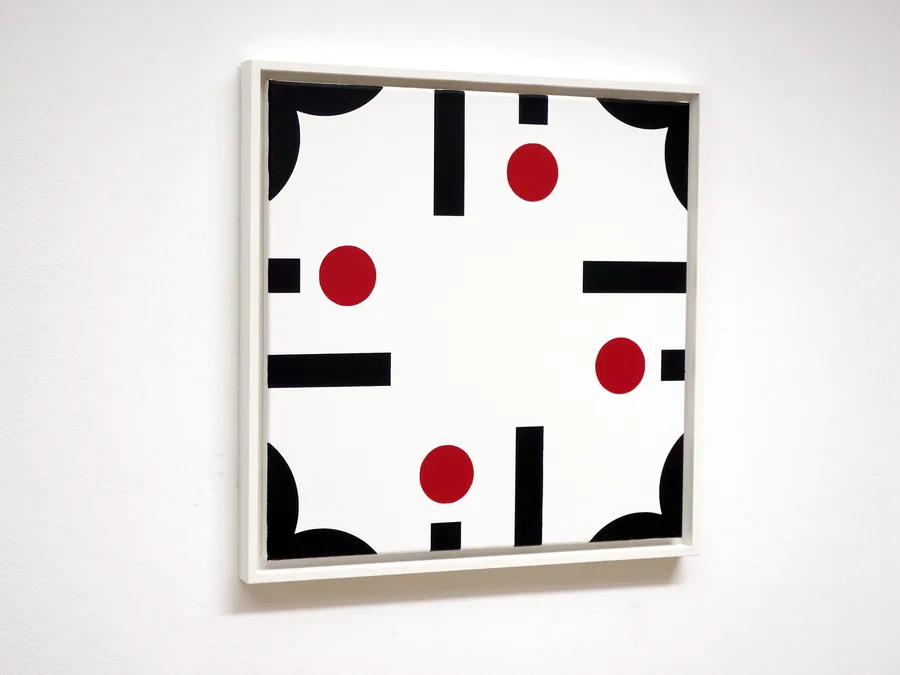 bild bild, the framed work seen from the side