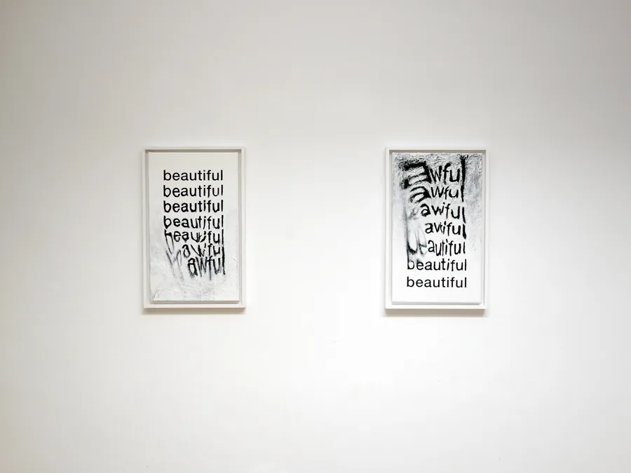 how quickly things can change I & II, 30cm x 50cm each, acrylic & dispersion paint on canvas, framed, ©2021