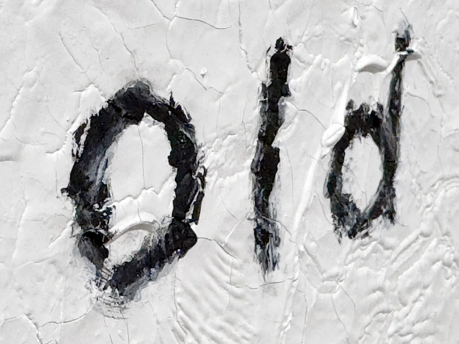 forever you, detail, the painted word on the white surface