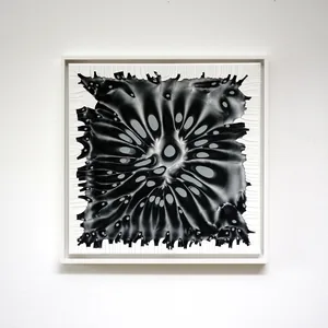 behind the surface, 50cm x 50cm, dispersion paint and acrylic on canvas, framed, ©2022