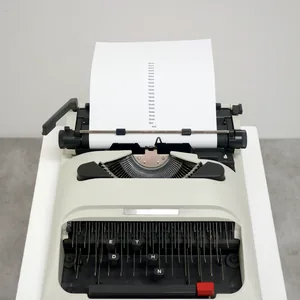 the end, altered olivetti lettera 12 typewriter on pedestal, ©2021