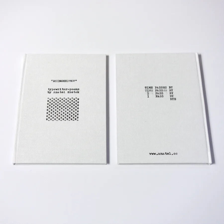 anachronism, front and back of one copy