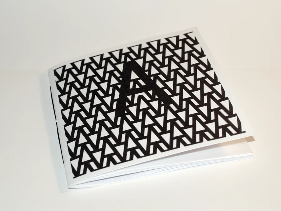 A chapbook, the cover seen from the side