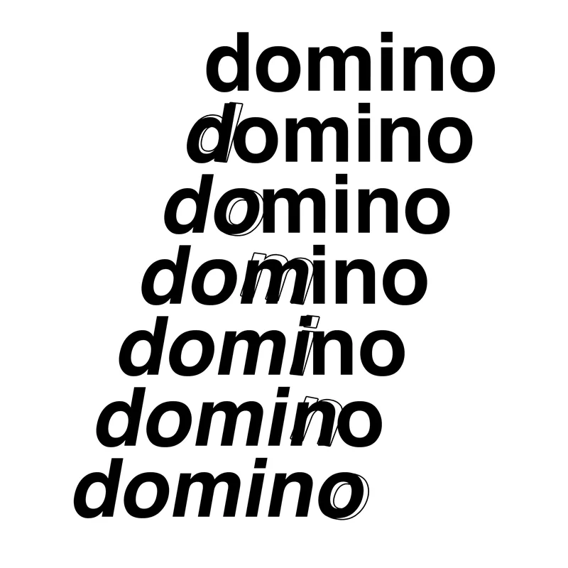 domino, concrete poetry, ©anatol knotek