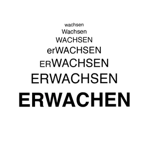 erwachen, concrete poetry, ©anatol knotek