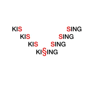 kissing, concrete poetry, ©anatol knotek