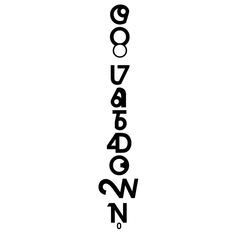 countdown, concrete poetry, ©anatol knotek