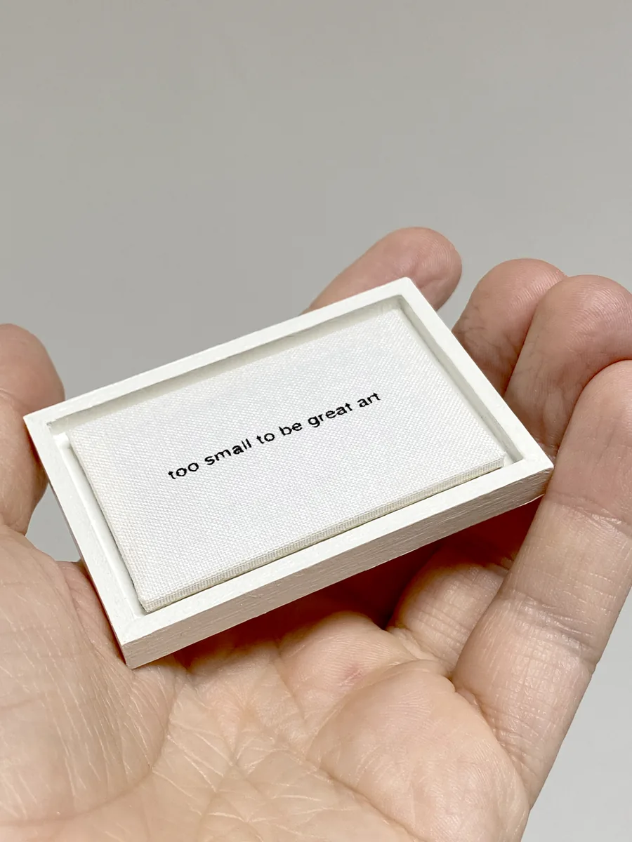 »too small to be great art«, view 2