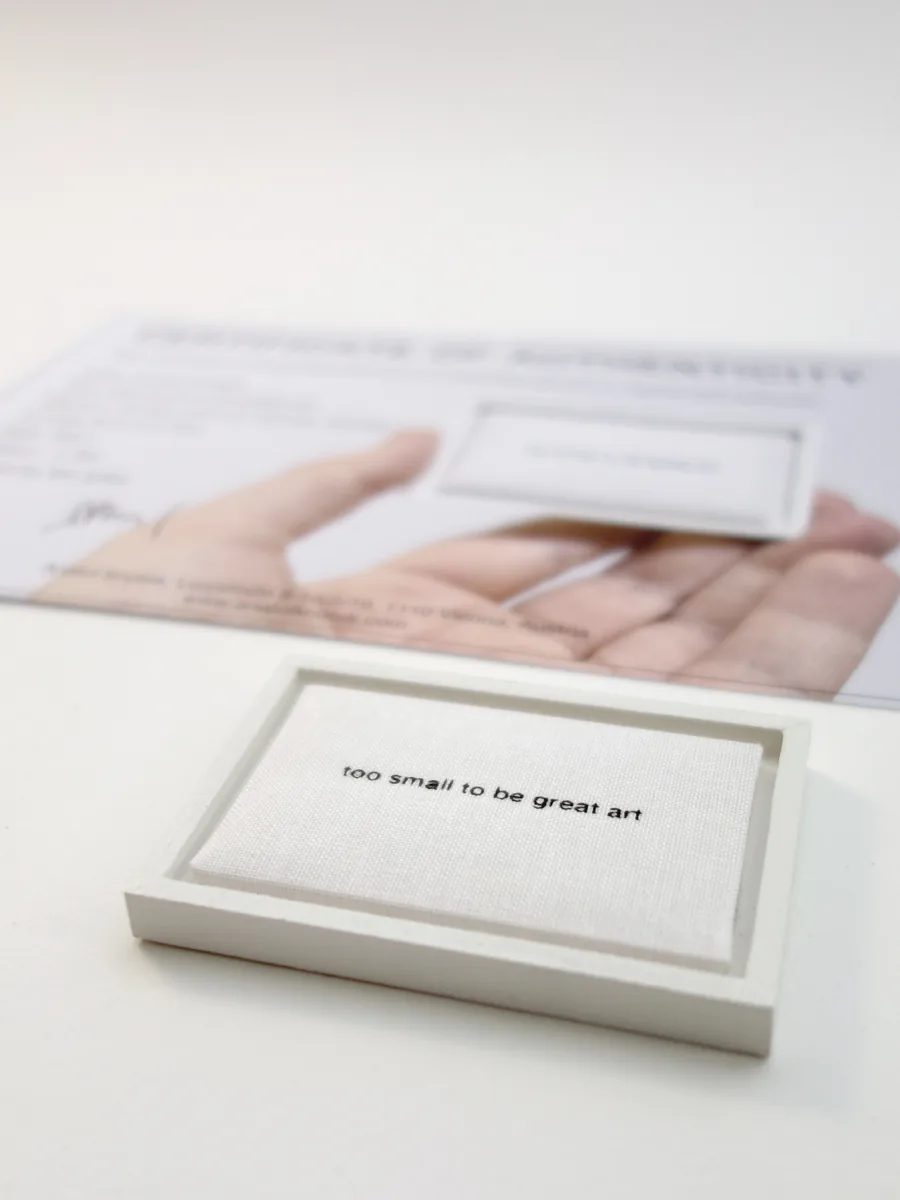 »too small to be great art«, view 5