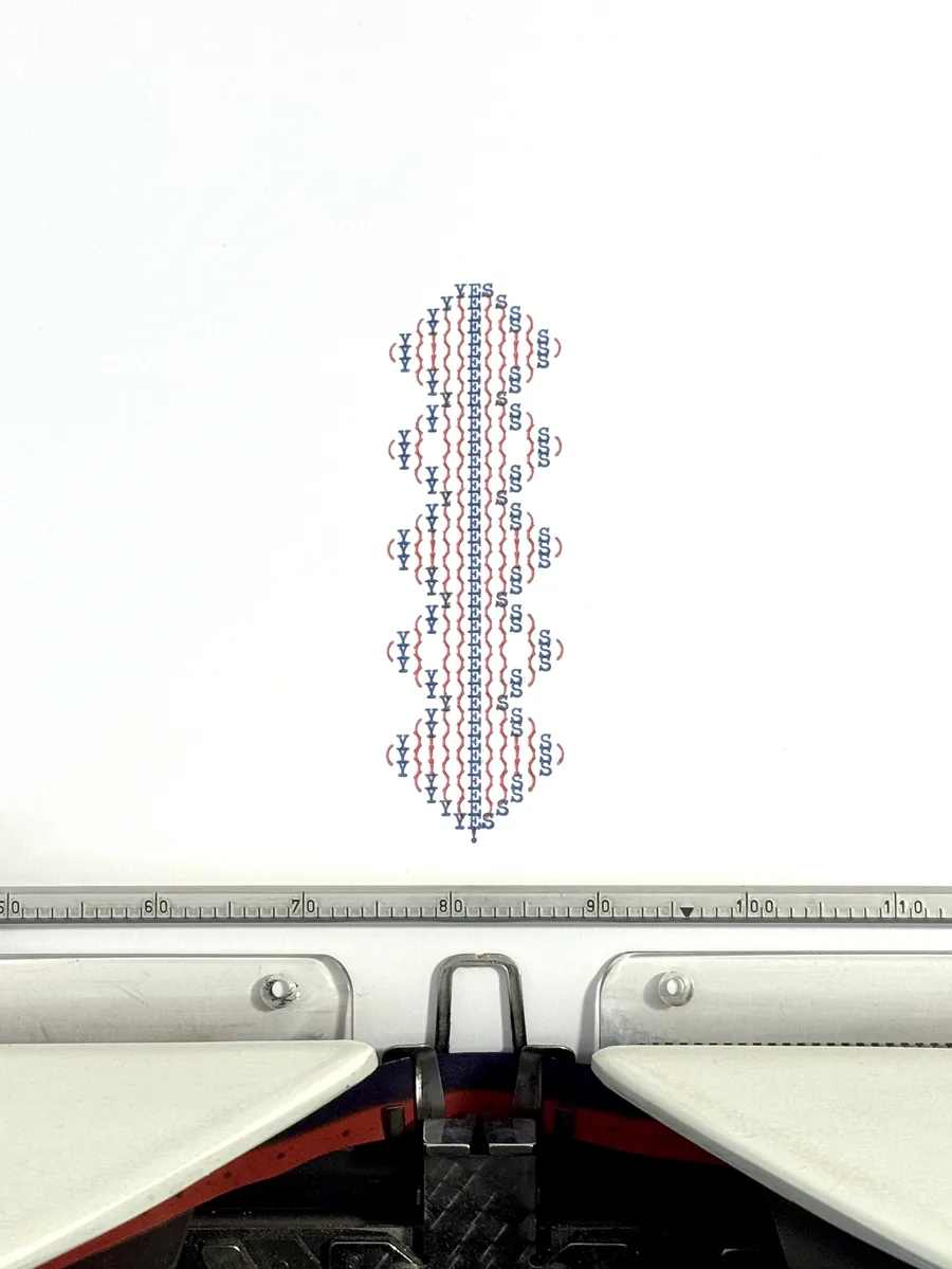 YES, typewriter art, ©anatol knotek