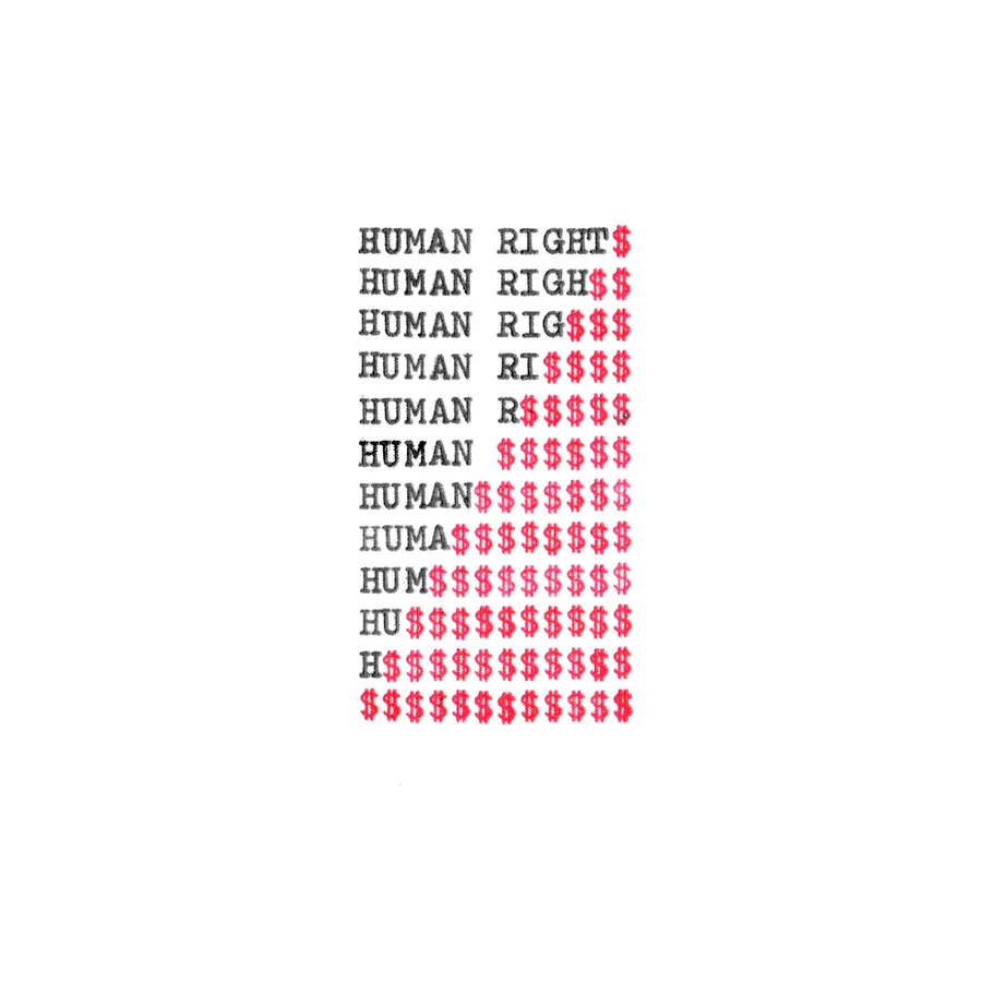 human right$, typewriter art, ©anatol knotek