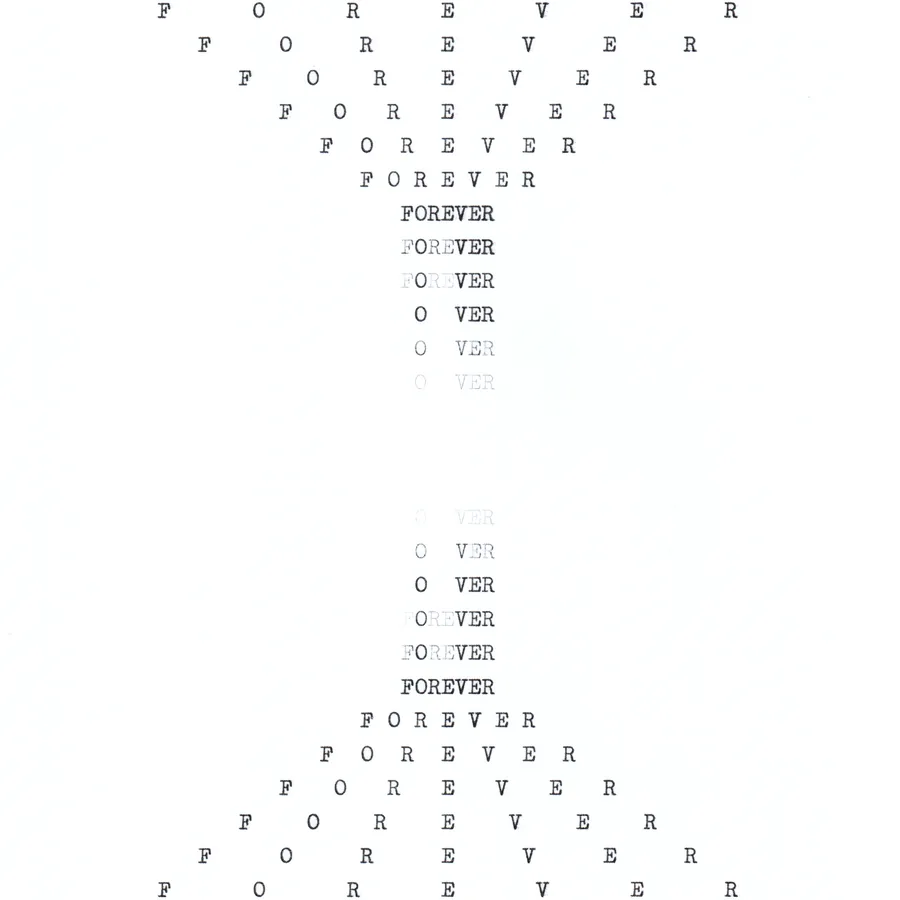 nothing lasts forever, typewriter art, ©anatol knotek