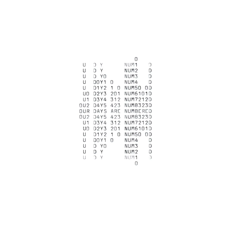 our days are numbered, typewriter art, ©anatol knotek