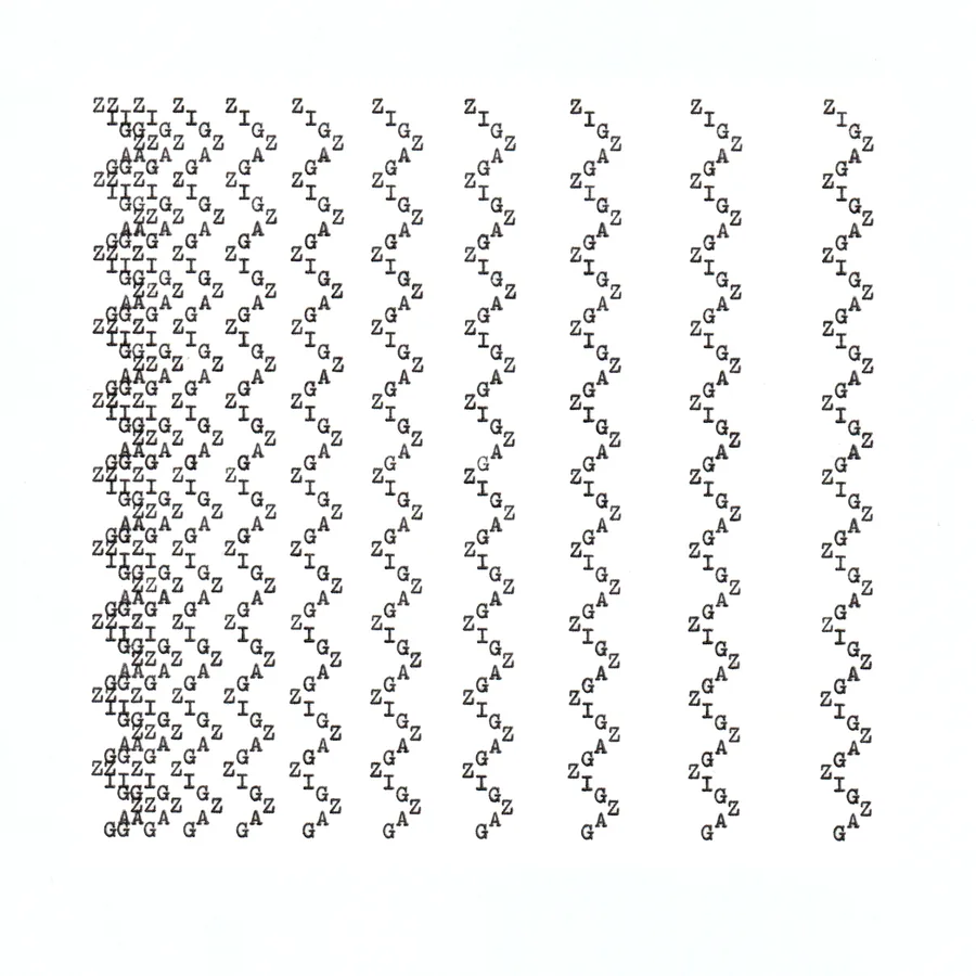 ZIG-ZAG, typewriter art, ©anatol knotek