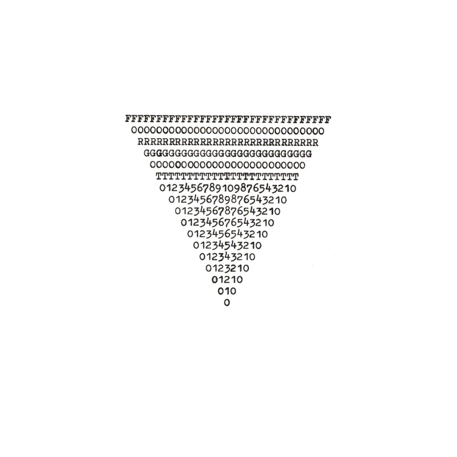 countdown, typewriter art, ©anatol knotek