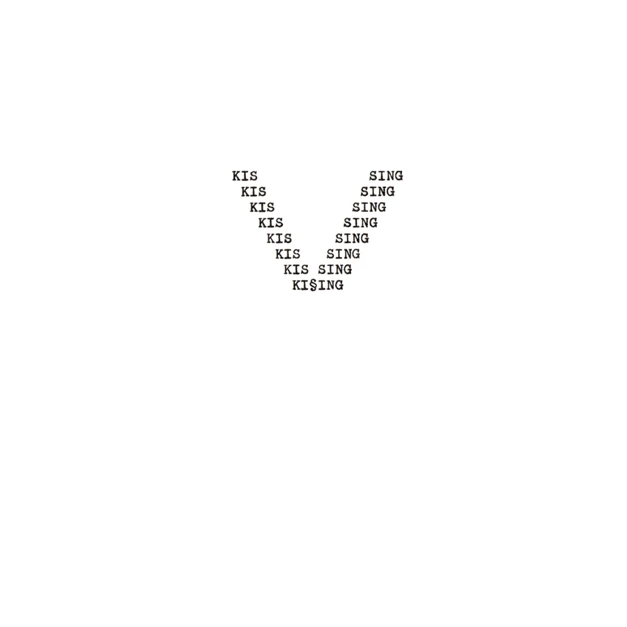kissing, typewriter art, ©anatol knotek