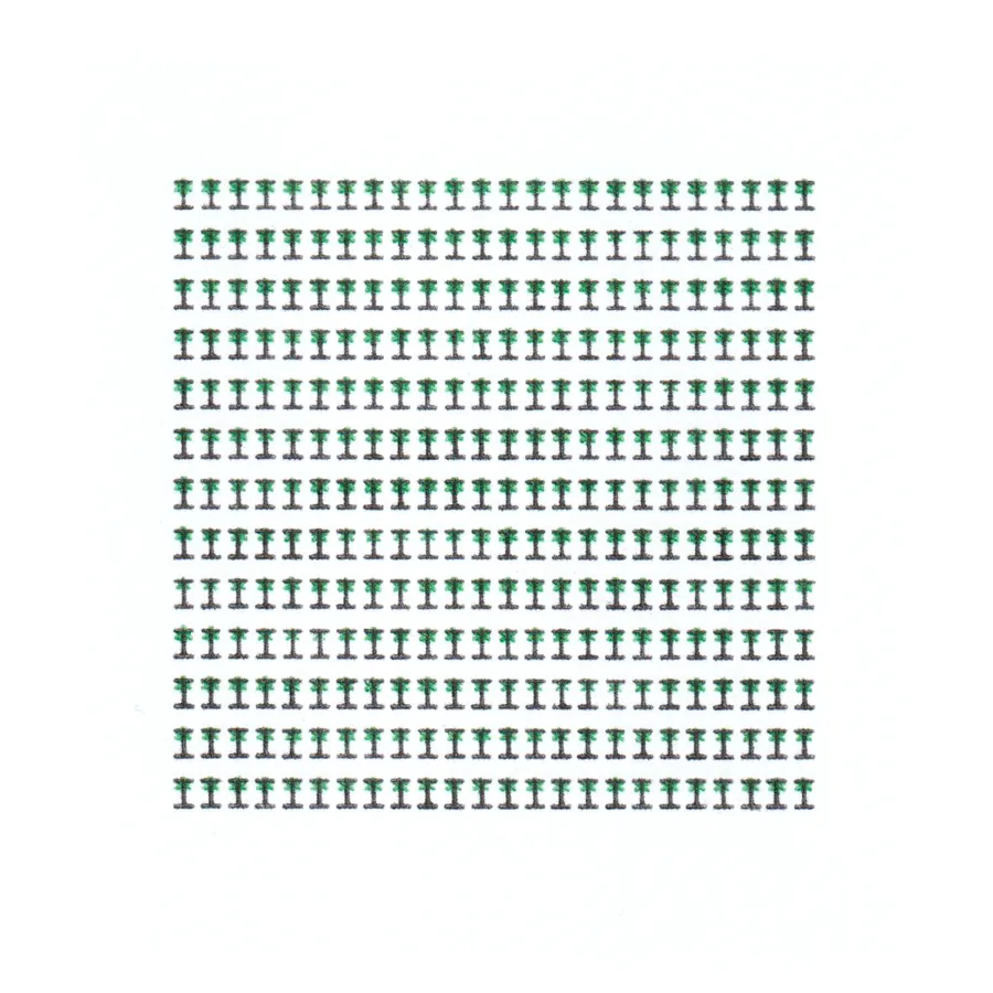 palm oil plantation, typewriter art, ©anatol knotek