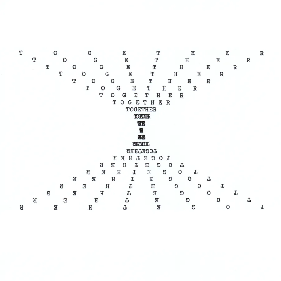 together, typewriter art, ©anatol knotek